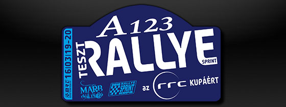 A123 TESZT RALLYE Sprint az RRC Kuprt 2016